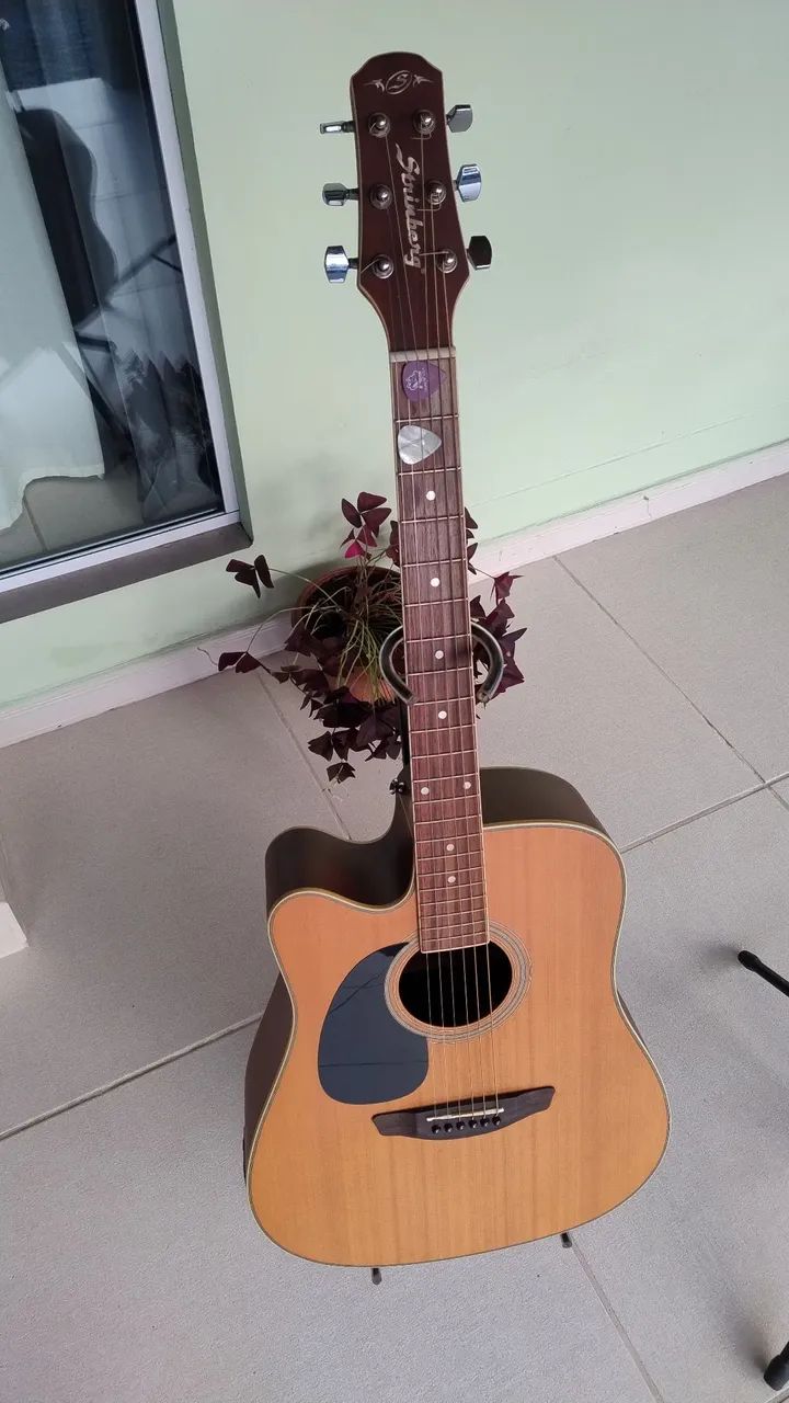 Violão Strinberg Aço Canhoto Elétrico com Estante e Suporte.  - Foto 4