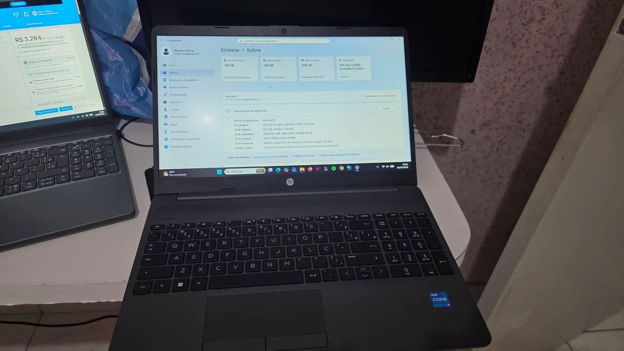 Notebook HP 250 G9 - Memoria RAM 8GB, 12th gen Intel Core - i5 - 238 gb SSD - Foto 2