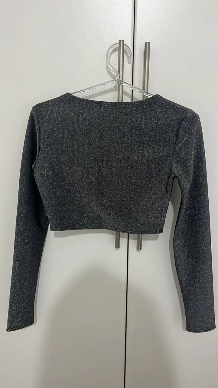 Cropped lurex brilho LV Store PP - Foto 2