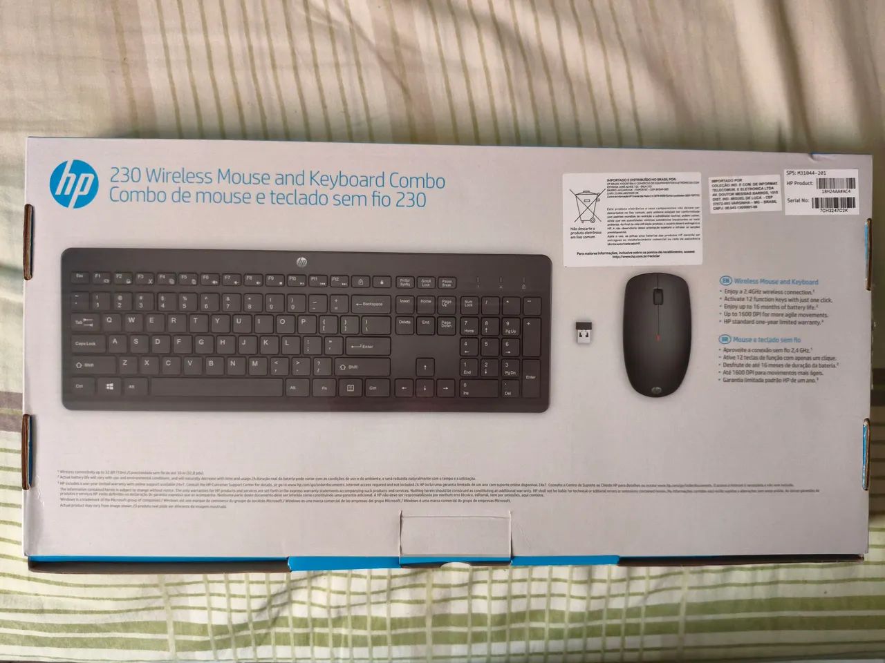 Mouse e Teclado sem fio HP 230 original