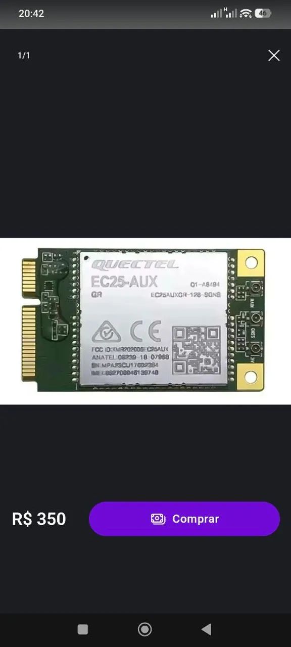 Módulo 4g Quectel EC25-AU novo*
