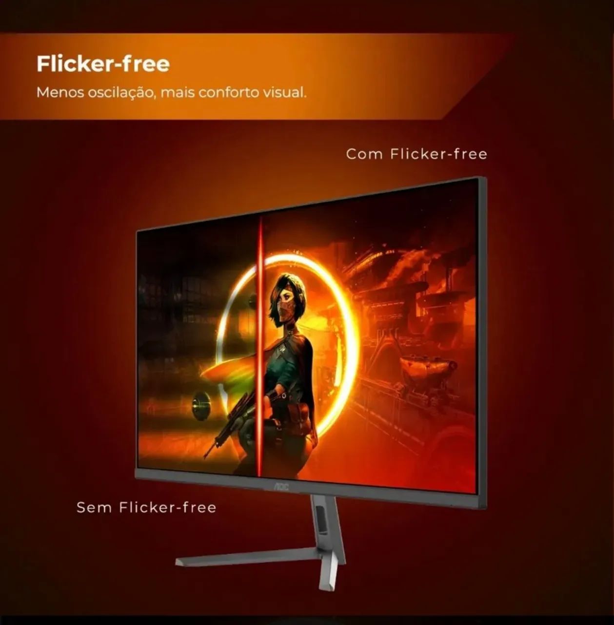 Monitor AOC Gamer 24 polegadas 180hz IPS 1.0 MS - Foto 4