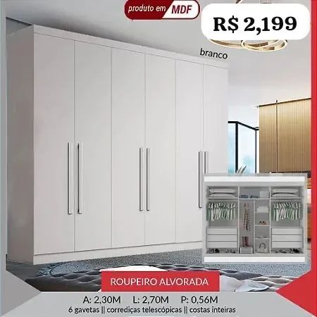 Guarda Roupa Alvorada MDF  - Foto 3