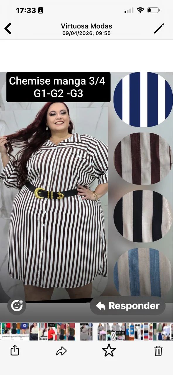Chamise plus size até tamanho 60