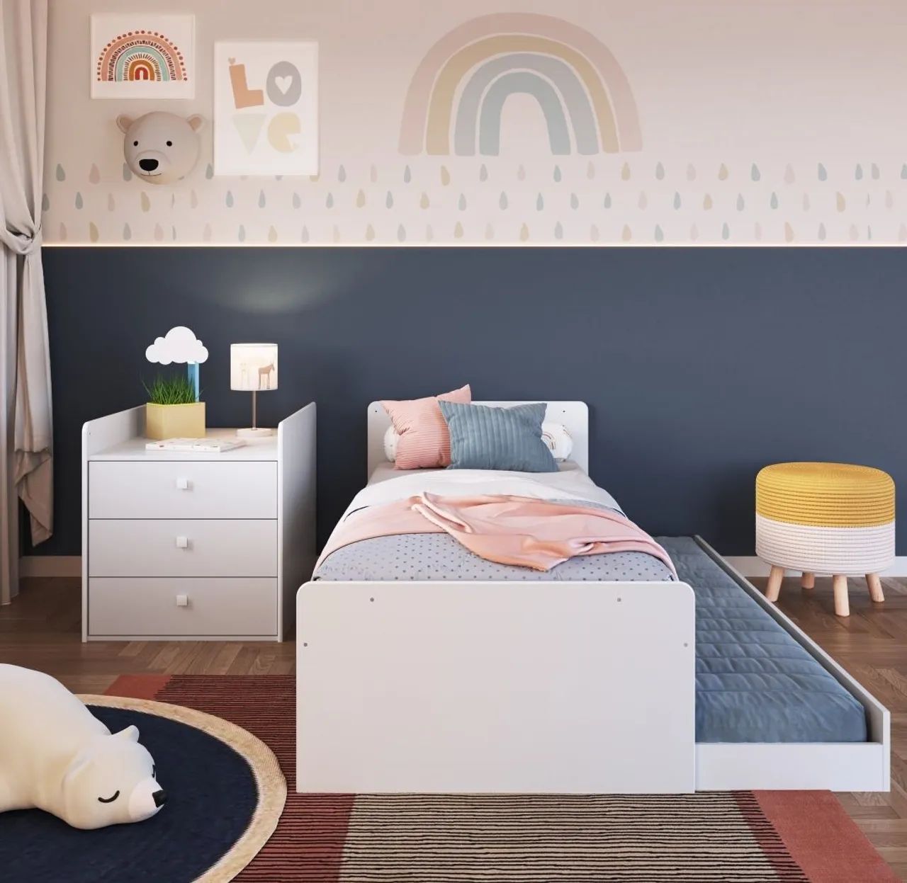 Berço Multifuncional com 3 gavetas e cama auxiliar  - Foto 2