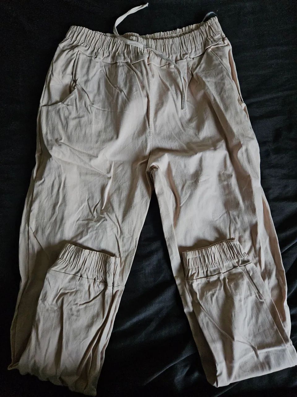 Calça jogger usada cor salmão 