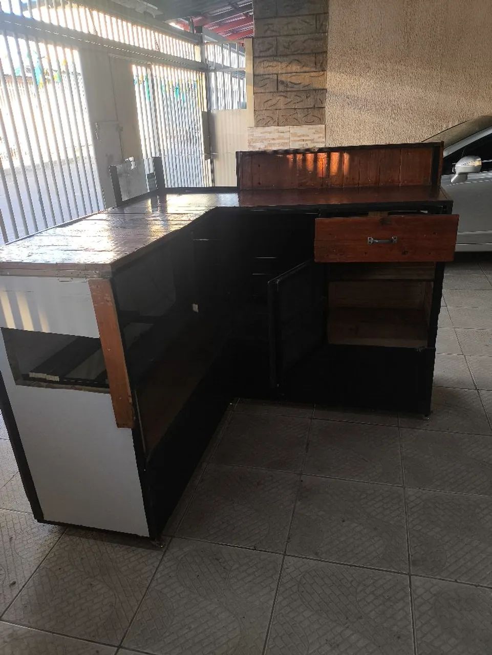 Balcão de palete em L com rodas  - Foto 5