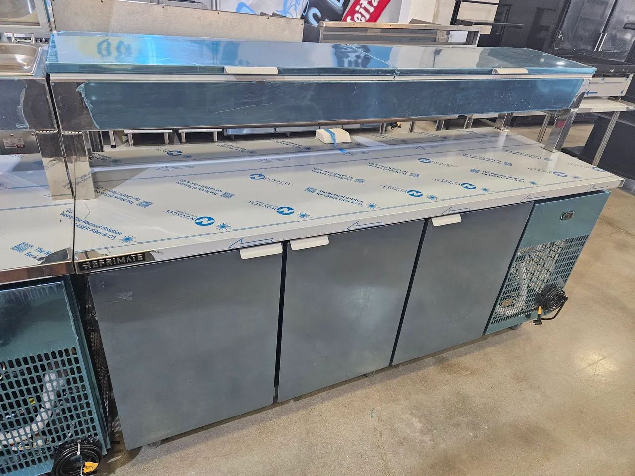 balcão refrigerado condimenteiro 2 metros inox - novo