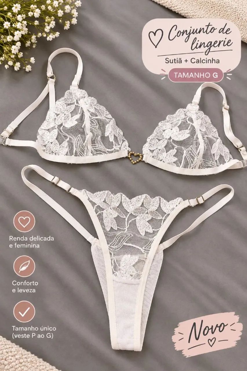 Conjunto completo de lingerie nova