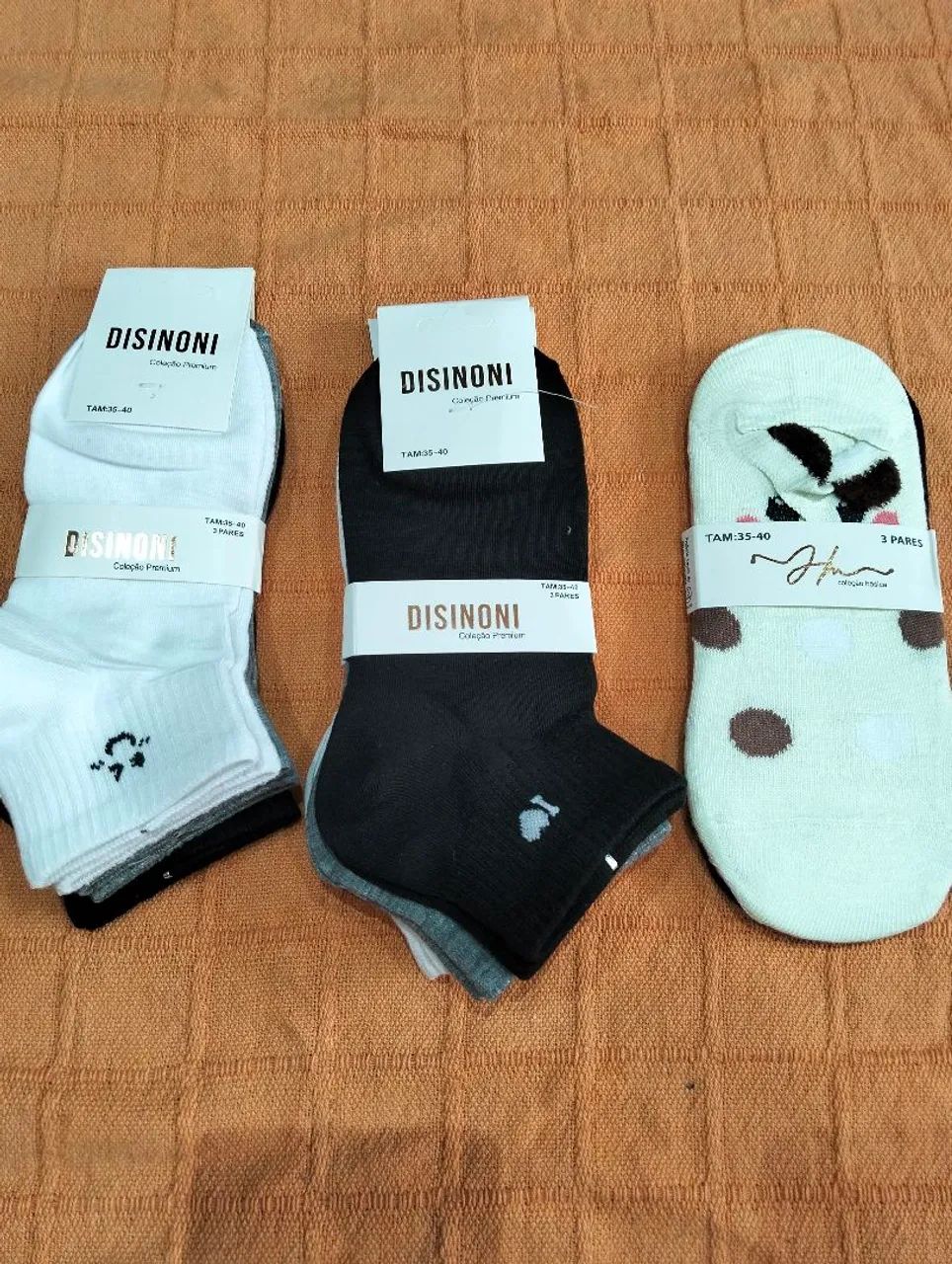 Kit com 3 meias femininas e masculinas  - Foto 3