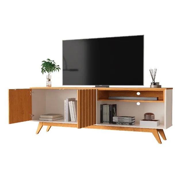 Rack Ripado Retrô 1.60m para TV até 65'' polegadas! Frete e montagem grátis. - Foto 2