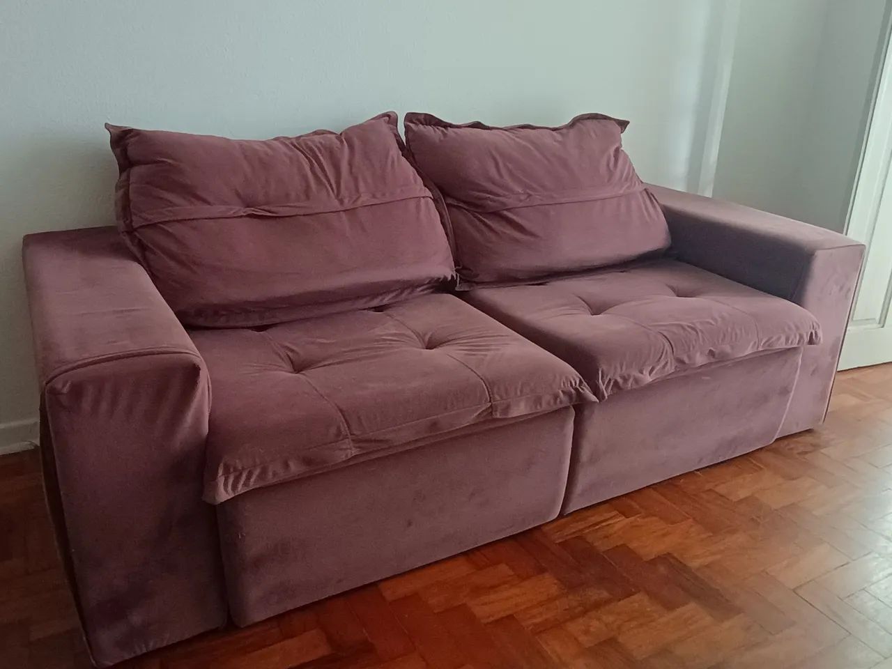 Vendo Sofá Retrátil e Reclinável usado r$ 400,00 - Foto 2