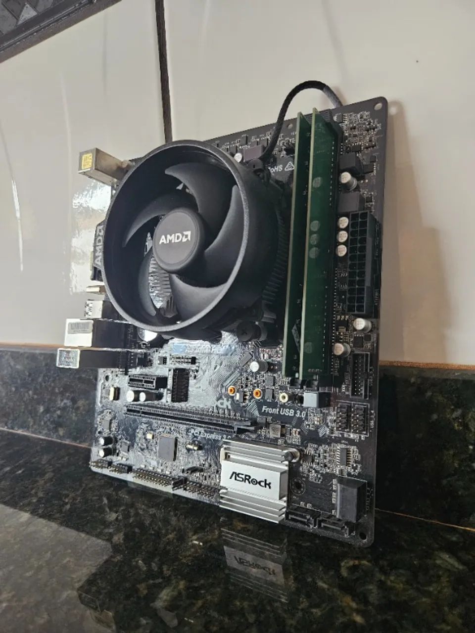 Placa Mãe A320M + Ryzen 5 3600 + 16GB DDR4 - Foto 3