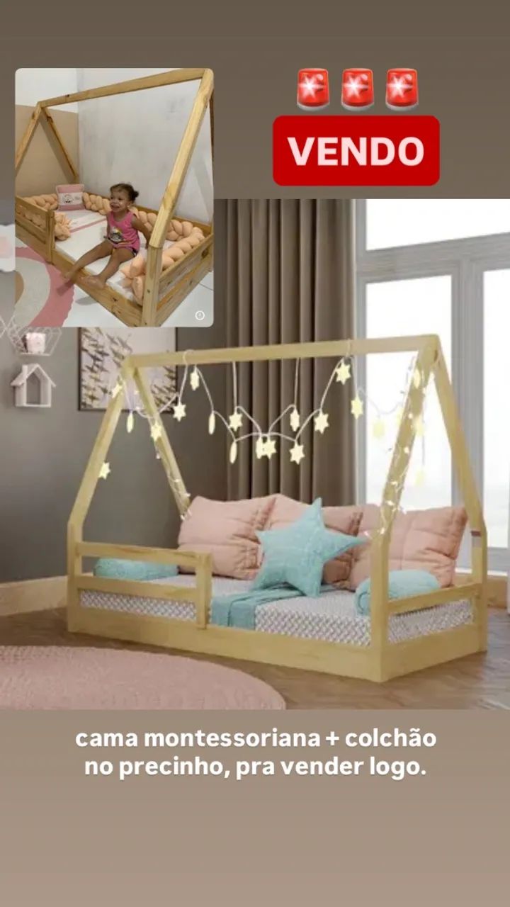 Cama Montessoriana + Colchão 