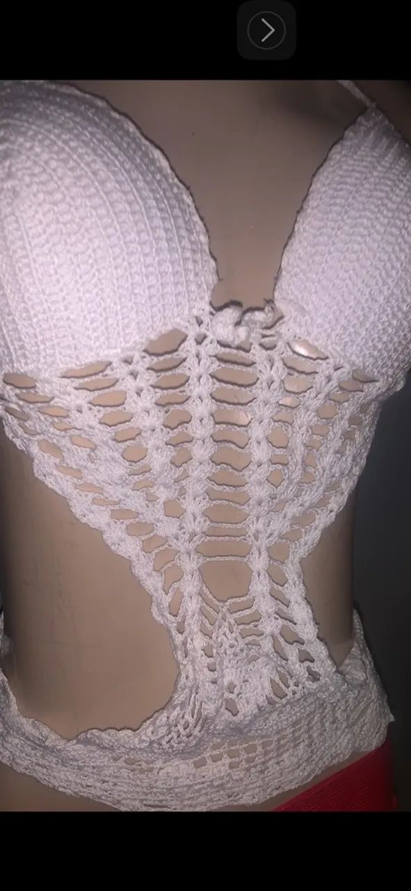 Cropped de crochê  - Foto 5