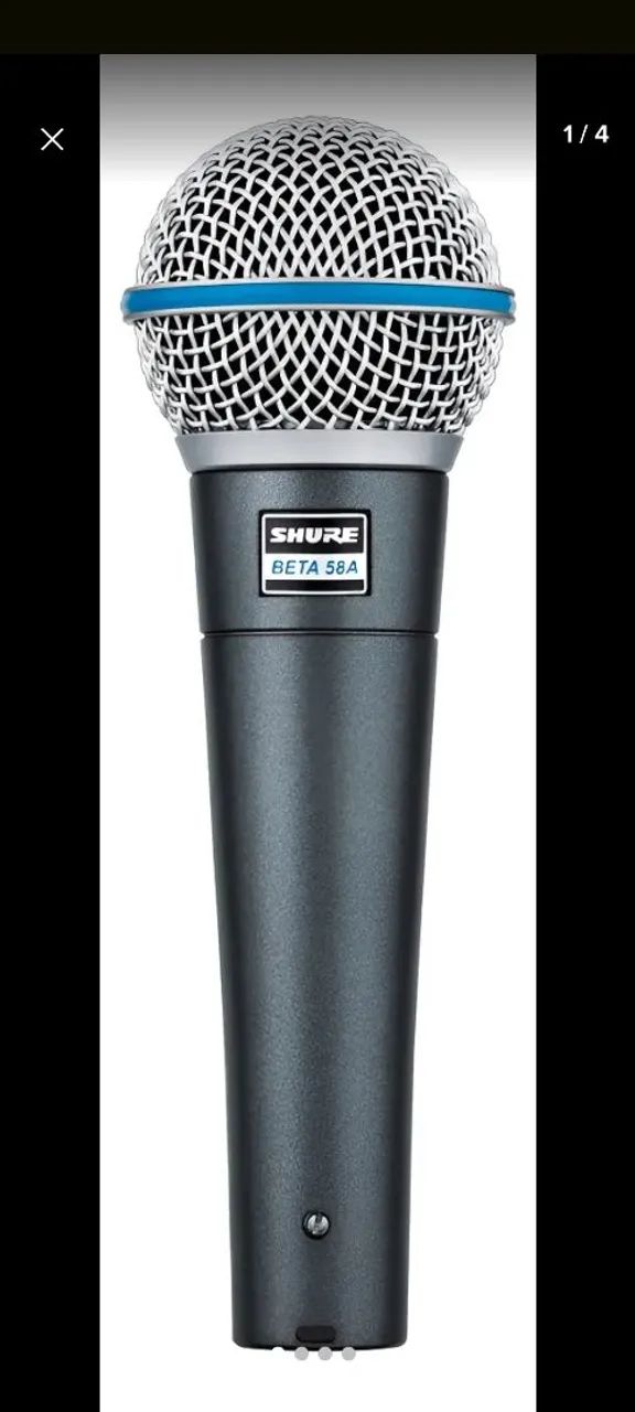 MICROFONE SHURE BETA A 58 ZERADO ORIGINAL 