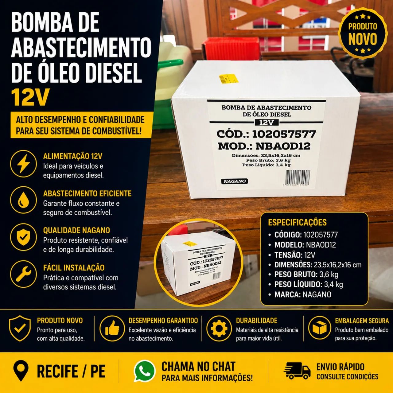 Bomba de combustível caminhão 