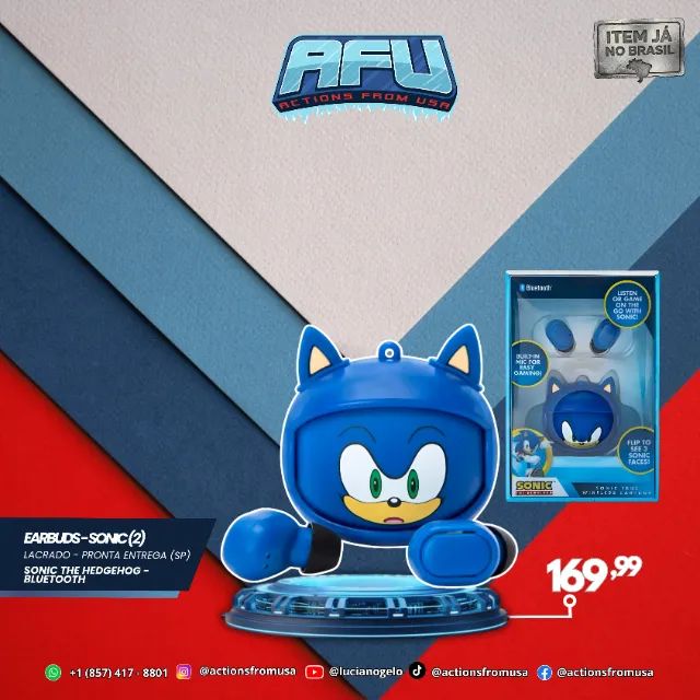 Sonic The Hedgehog Earbuds Bluetooth Sega