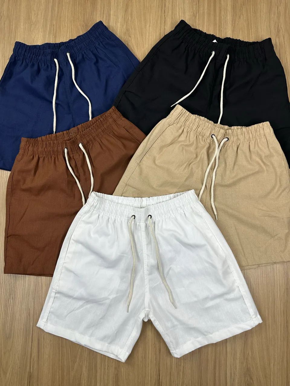 Short linho masculino 