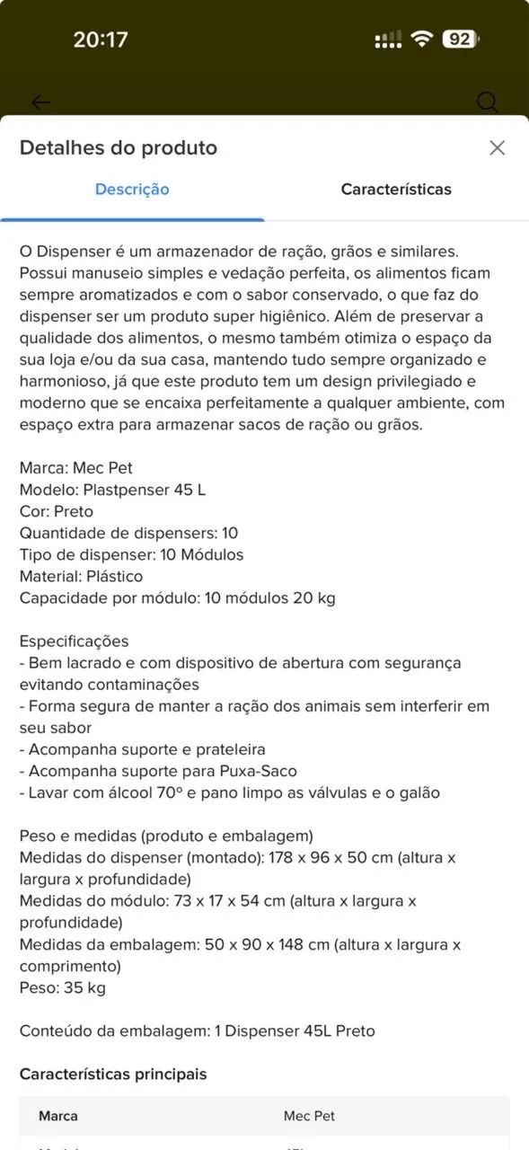 Dispenser 10 Módulos 45 Litros - Foto 2