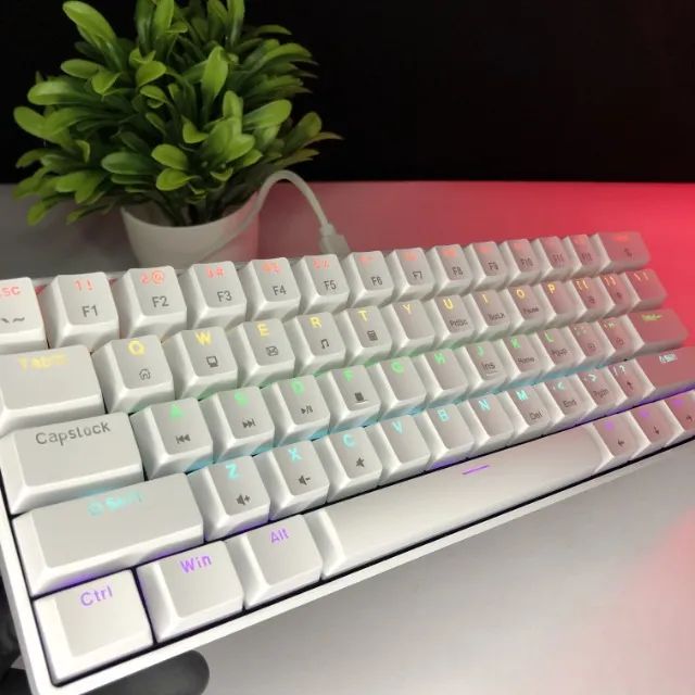 Teclado mecânico Sunnysee K61 - Switch Azul e Vermelho - Foto 2