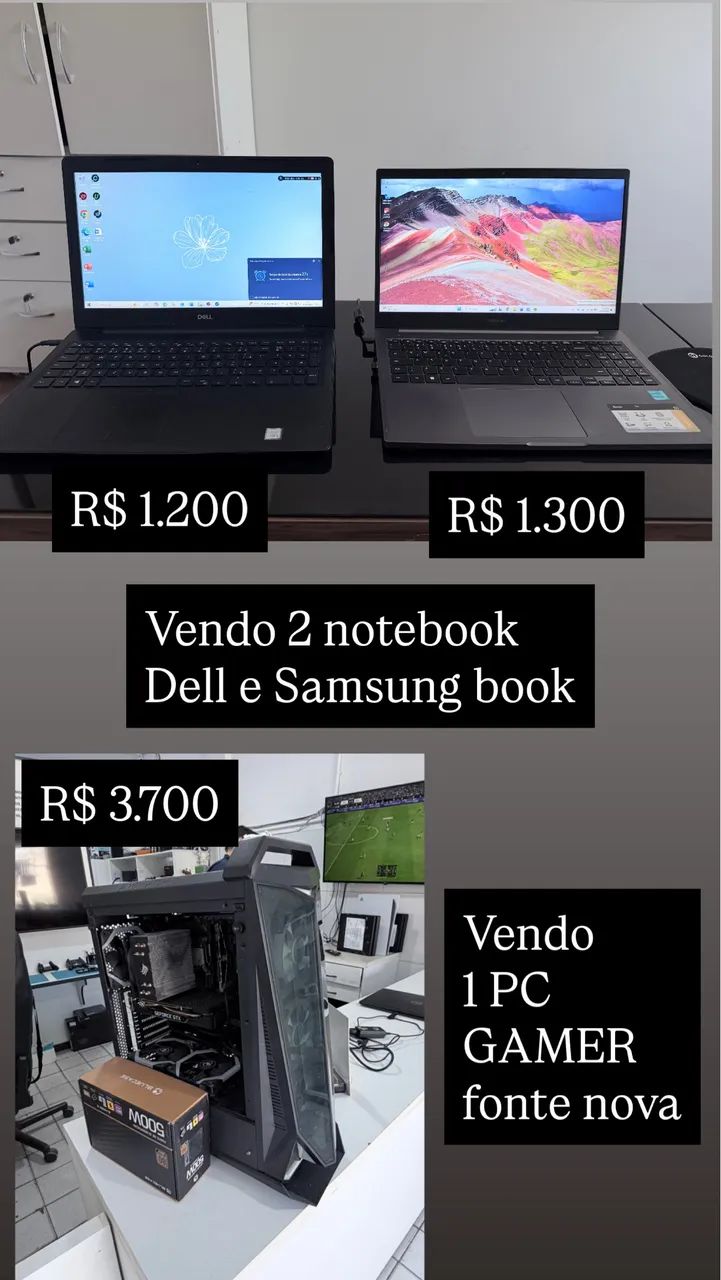 PC GAMER E NOTEBOOKS DELL E SAMSUNG