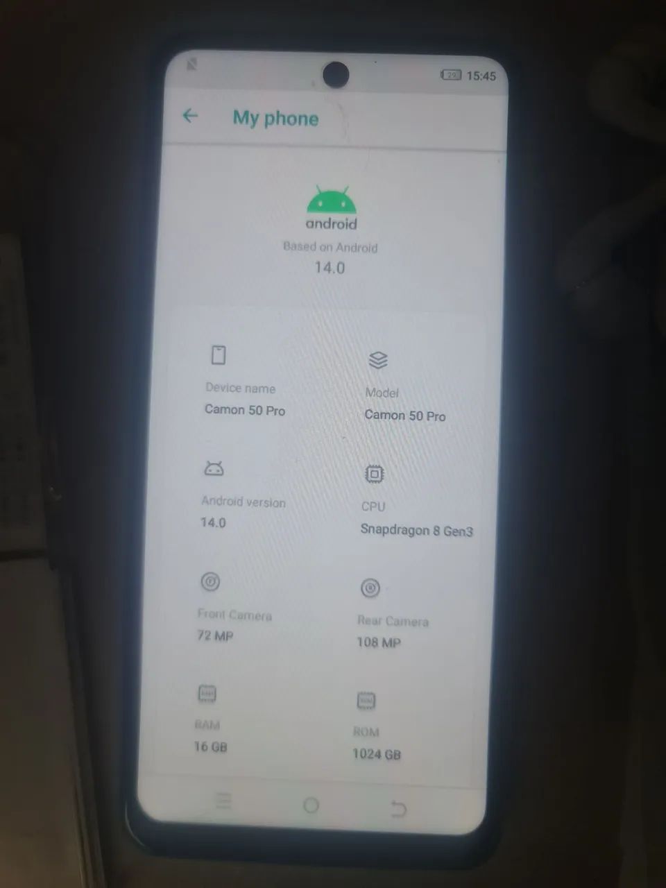 Celular camon 50 pro 1 tera - Foto 2