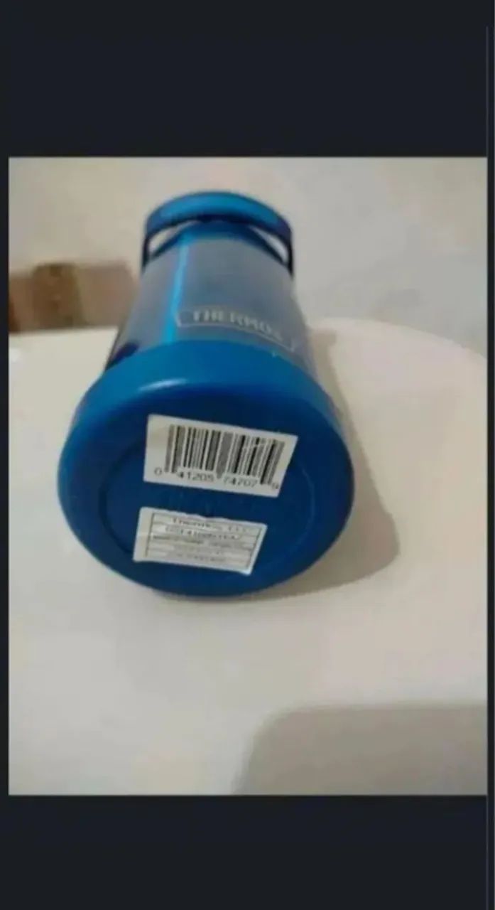 Garrafa térmica Thermos infantil nova na caixa  - Foto 4