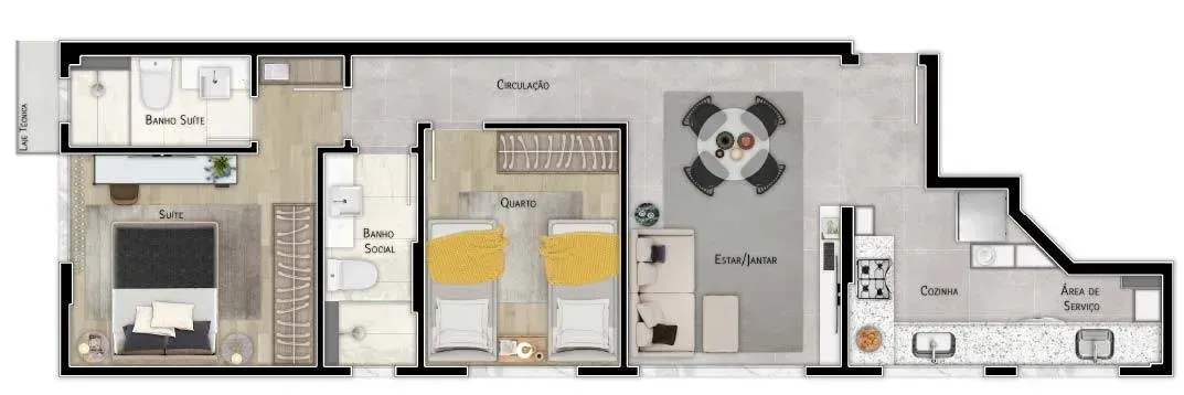 PLANTA 61m²