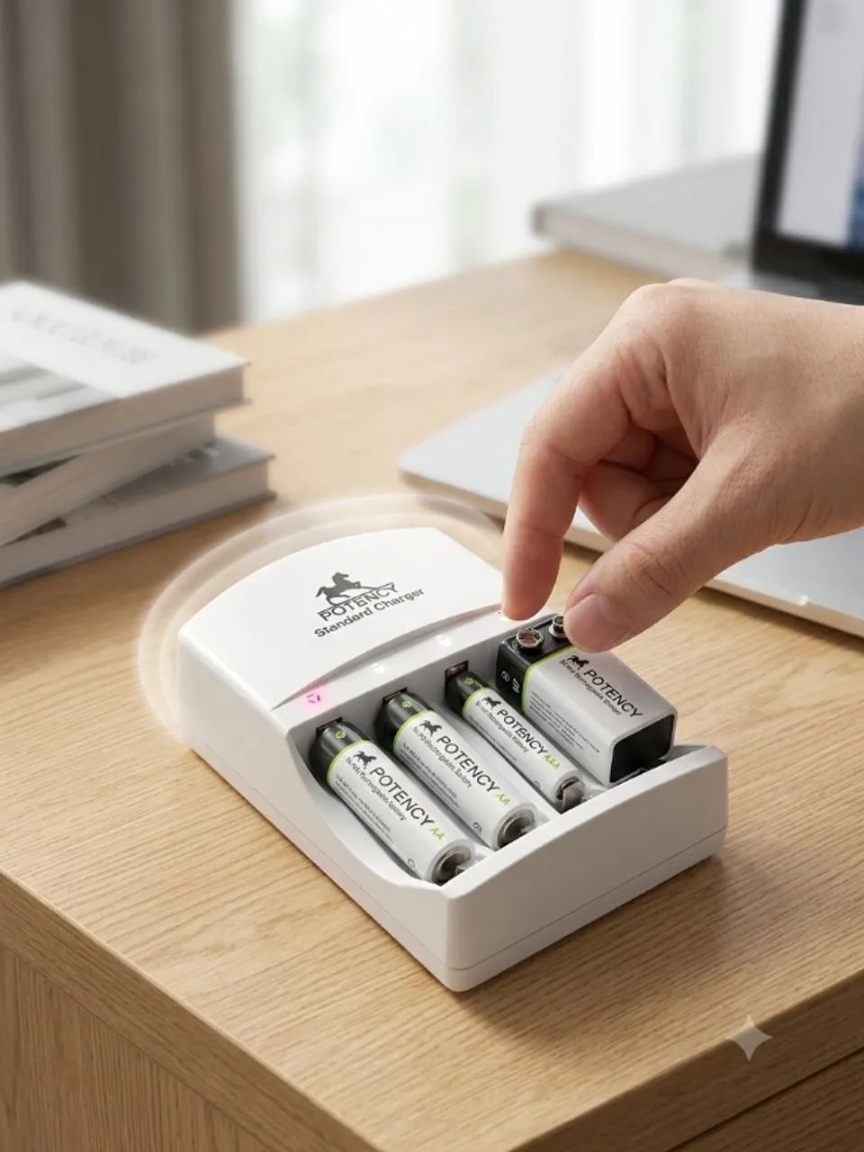 Carregador de Pilhas e Baterias Recarregáveis Bivolt - Potency - Foto 2