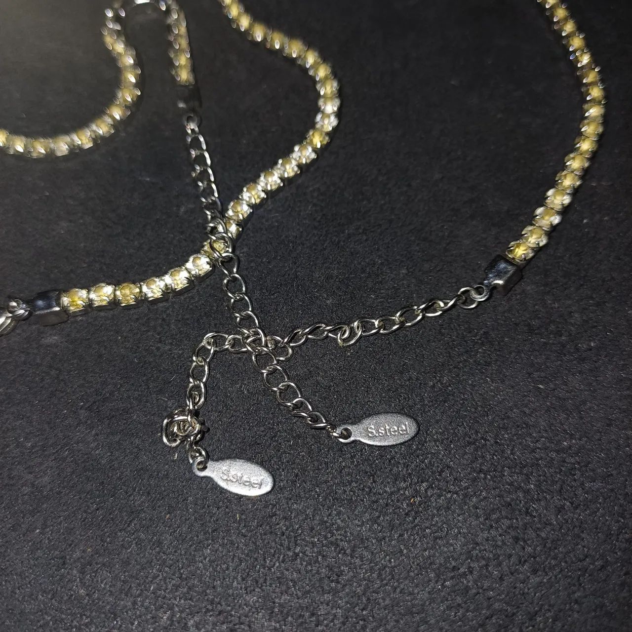 Pulseira e corrente riviera aço cravejado - Foto 3