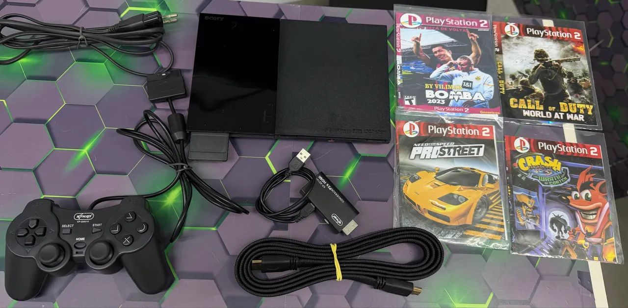 PlayStation 2 Slim (Super Slim) Completo e Caixa! - Foto 2