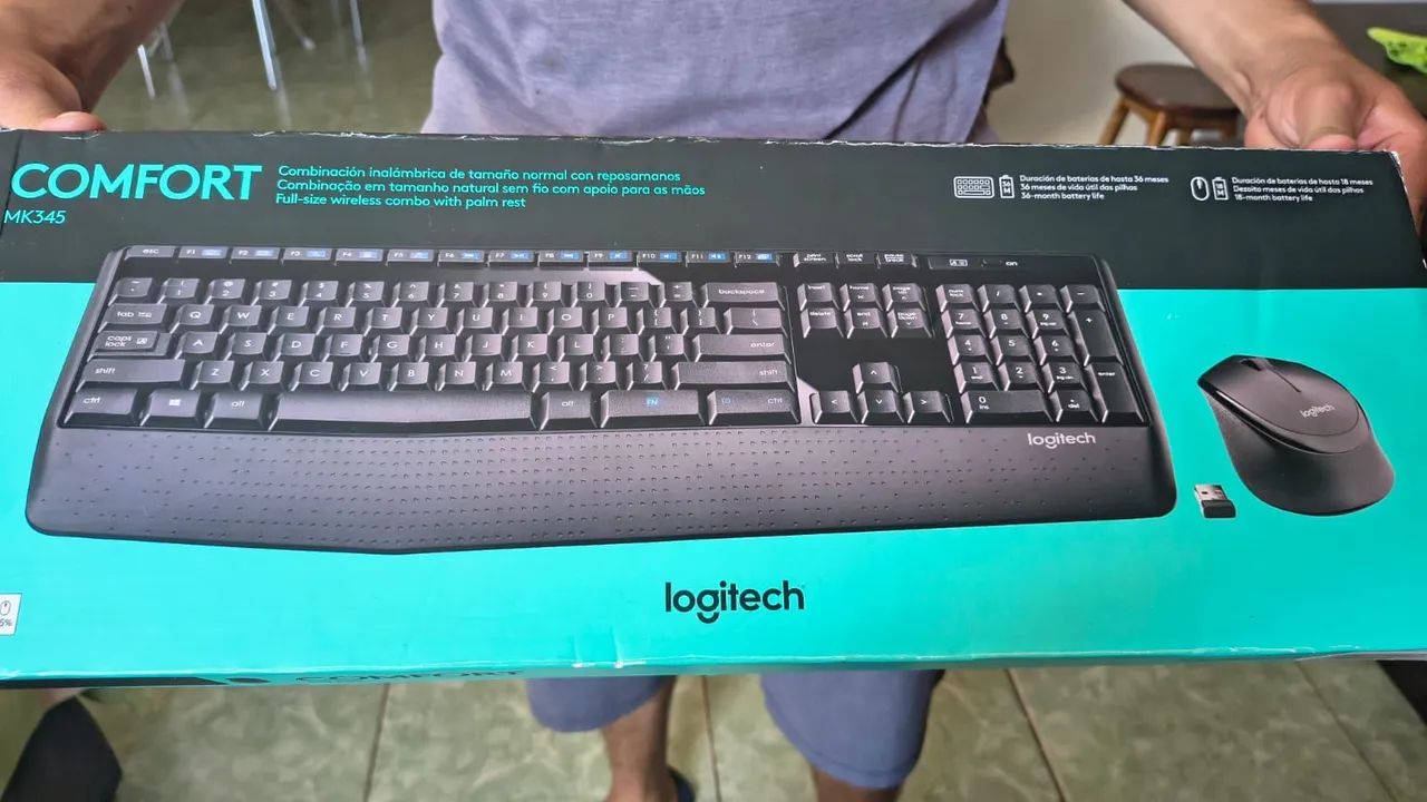 Teclado + Mouse Logitech<br>Conexão USB <br>Valor: R$ 100,00 - Foto 3