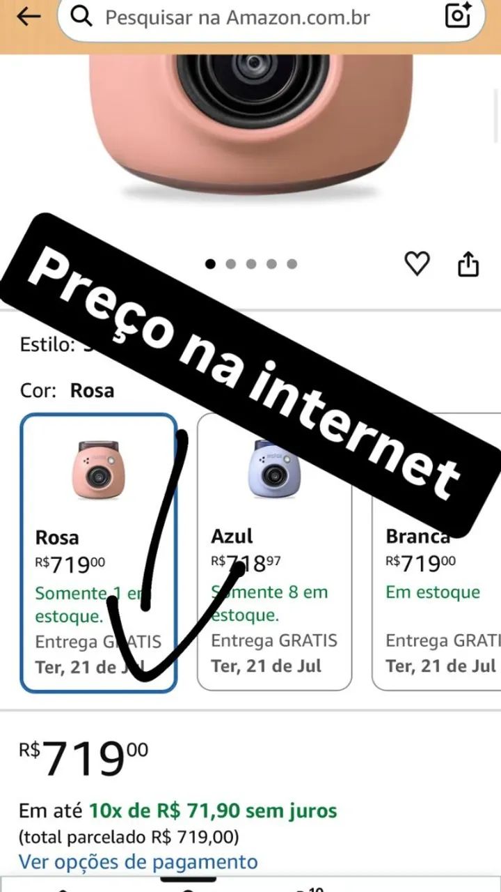 CÂMERA INSTAX PAL PINK