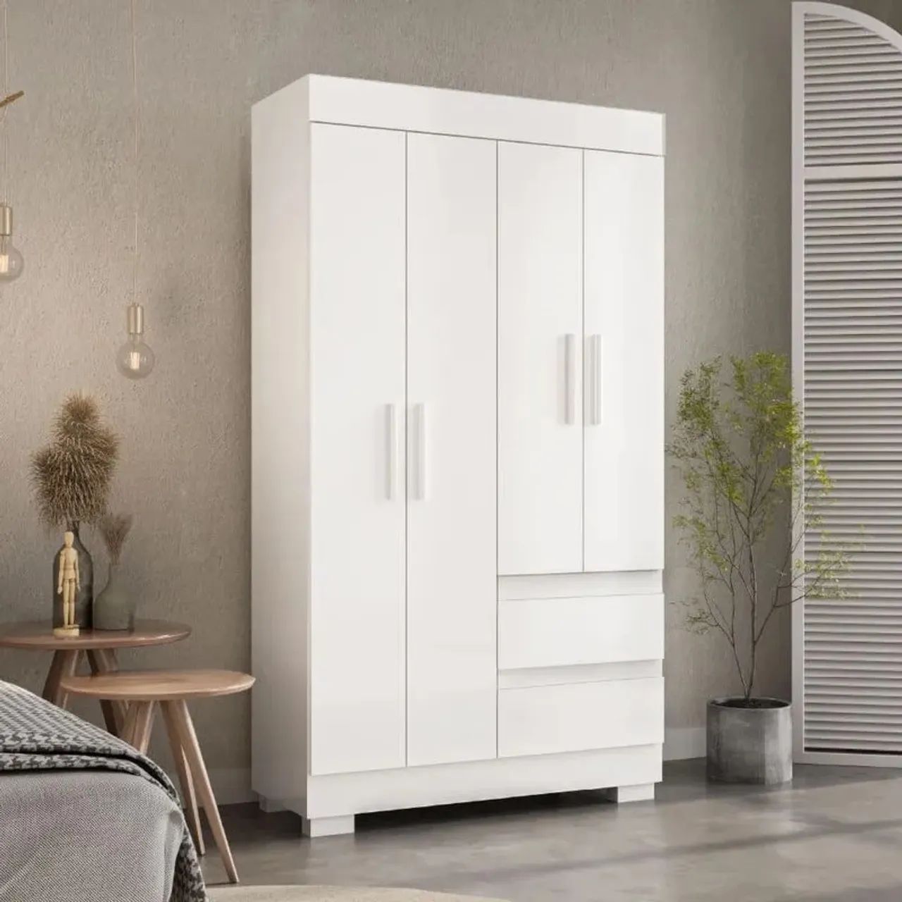 Guarda-roupa solteiro com pés _ Entrega grátis Fortaleza