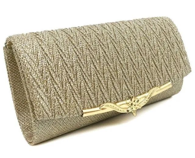 Bolsa Clutch Festa Dourada Nova - Foto 3