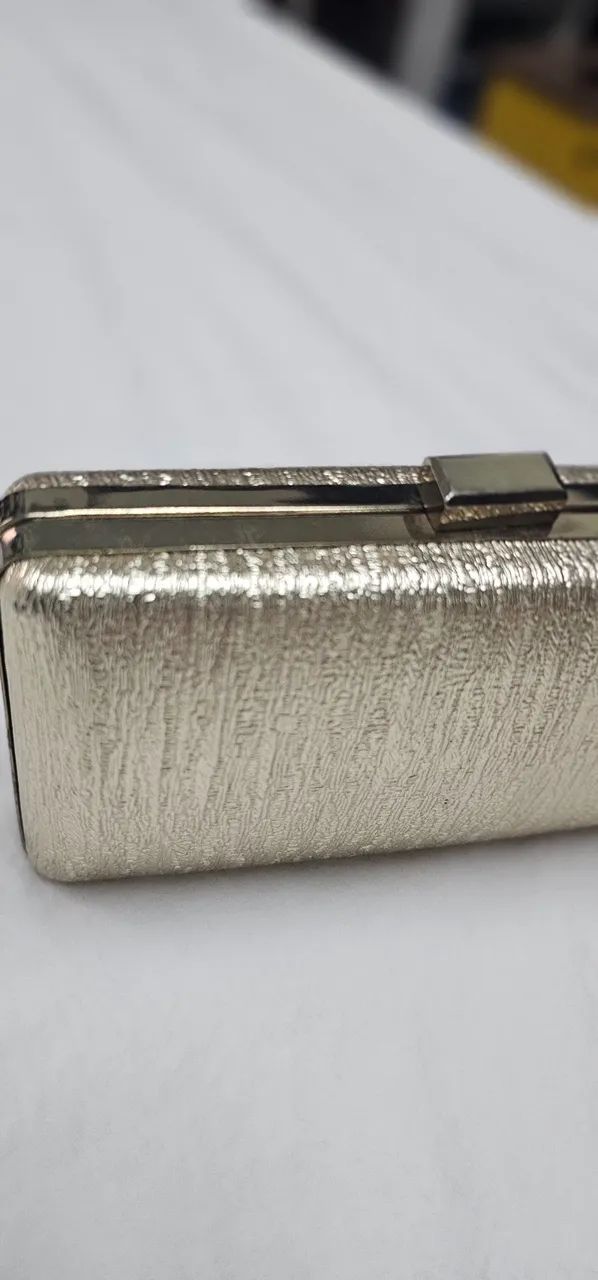 Bolsa Clutch de Festa dourada - Foto 5