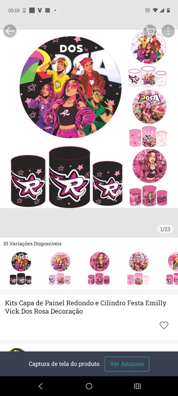 Kit capas e painel de aniversário dos Rosas