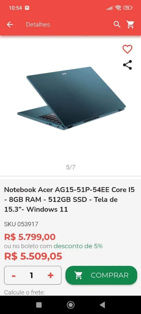 Vendo notebook 3 meses de uso estou vendendo pq comprei um pc - Foto 3