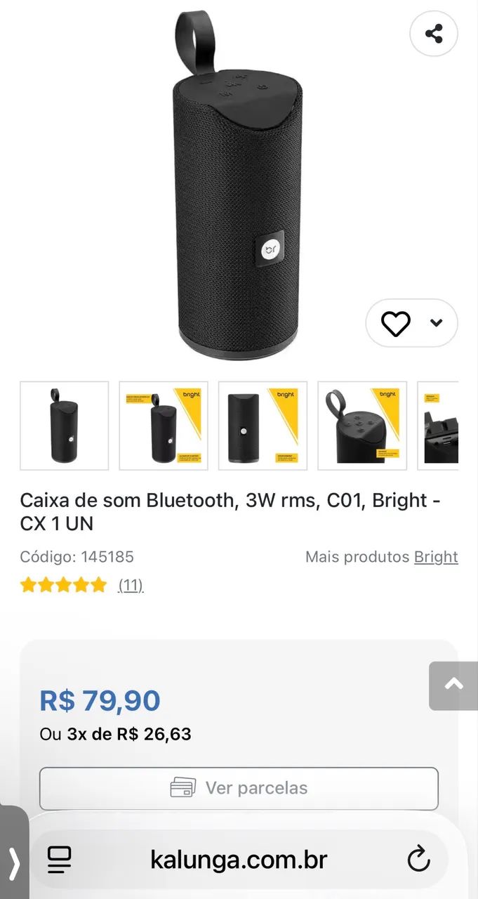 Caixa de som Bluetooth, 3W rms, C01, Bright - CX 1 UN