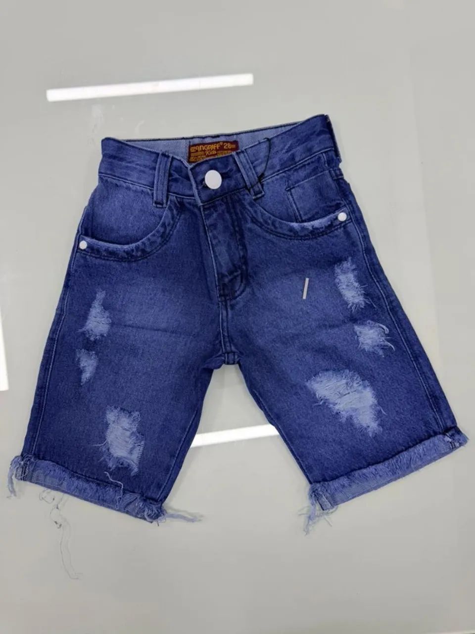 Bermudas jeans casuais infantis  - Foto 4