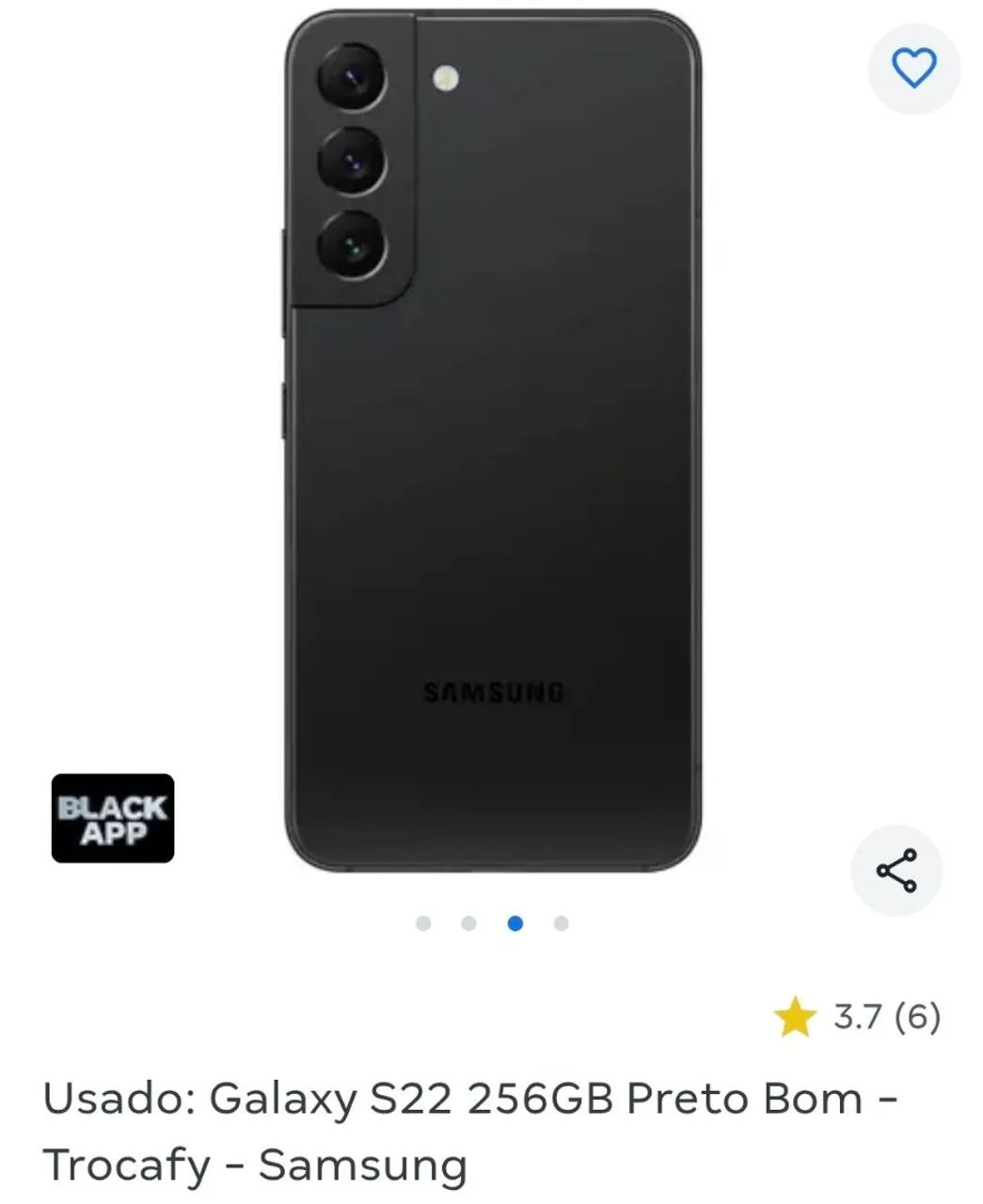 Samsung s22 256g semi novo.