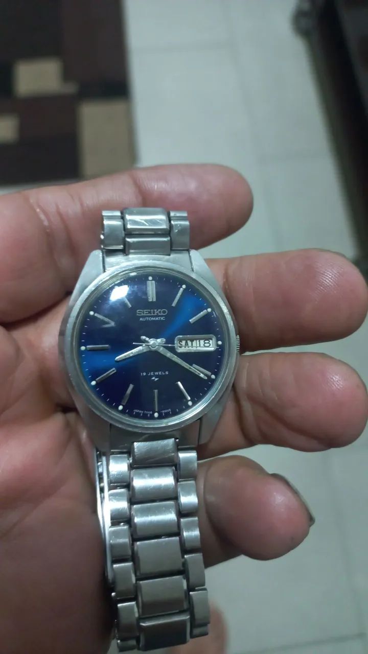Seiko azul automático 
