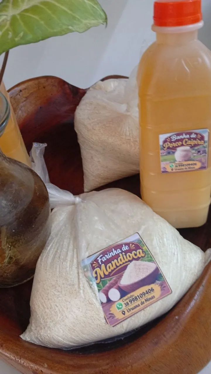 Farinha Mandioca e Banha caipira