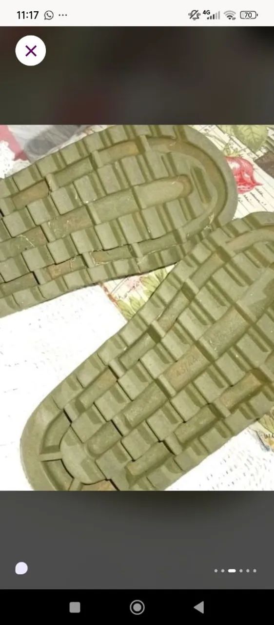 chinelo slide nuvem verde militar 43/44 - Foto 4