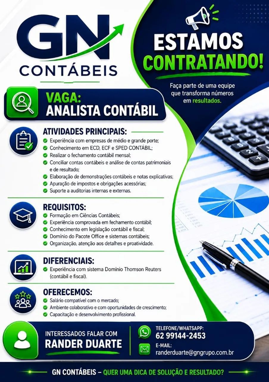 Vaga Analista Contábil 