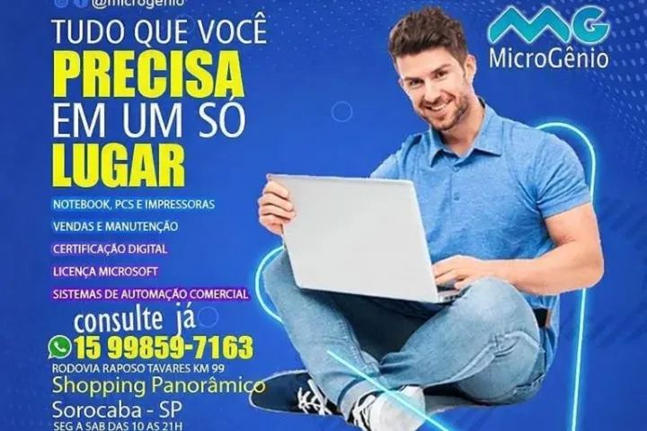 Manutenção em Notebook, Desktop, PC Gamer