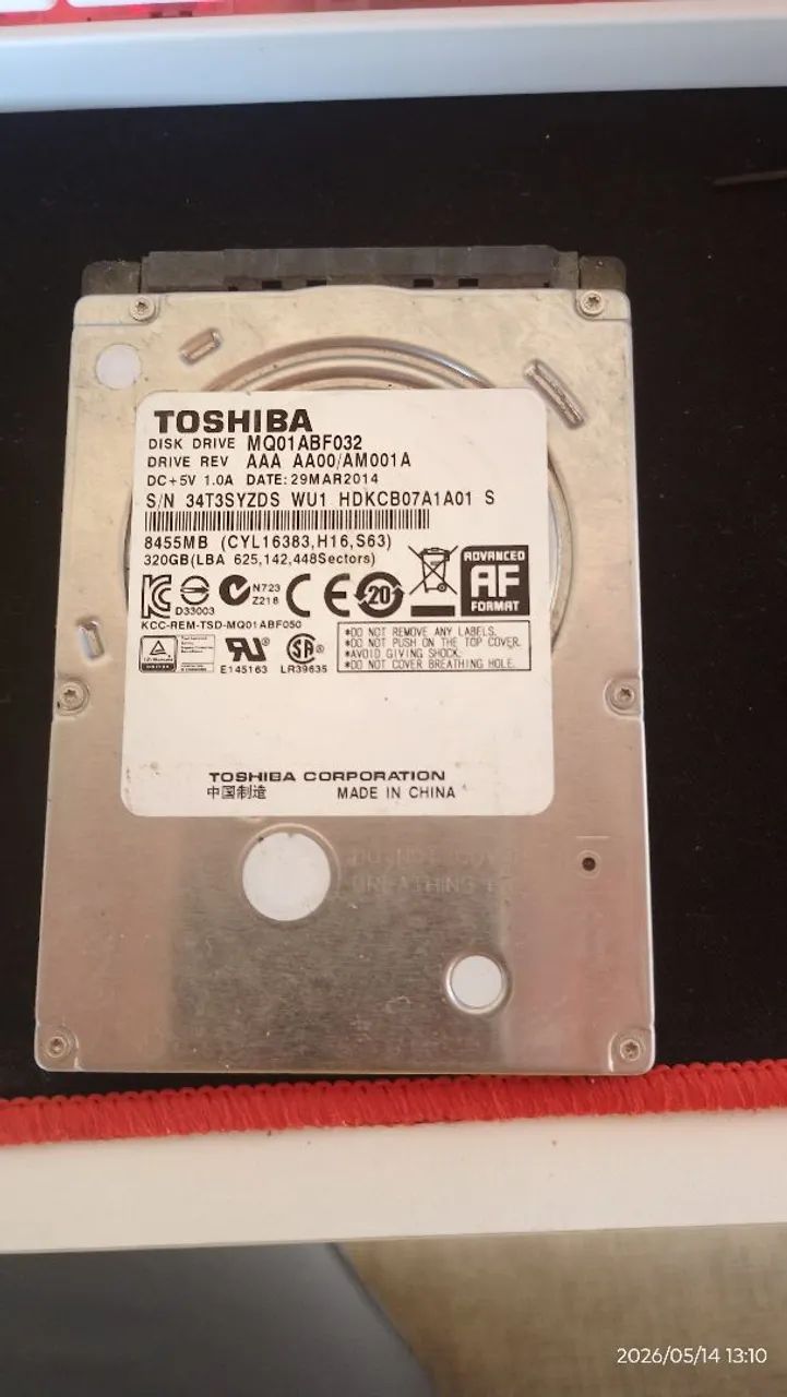 HD TOSHIBA 320GB - Armazenamento - Jangurussu, Fortaleza
