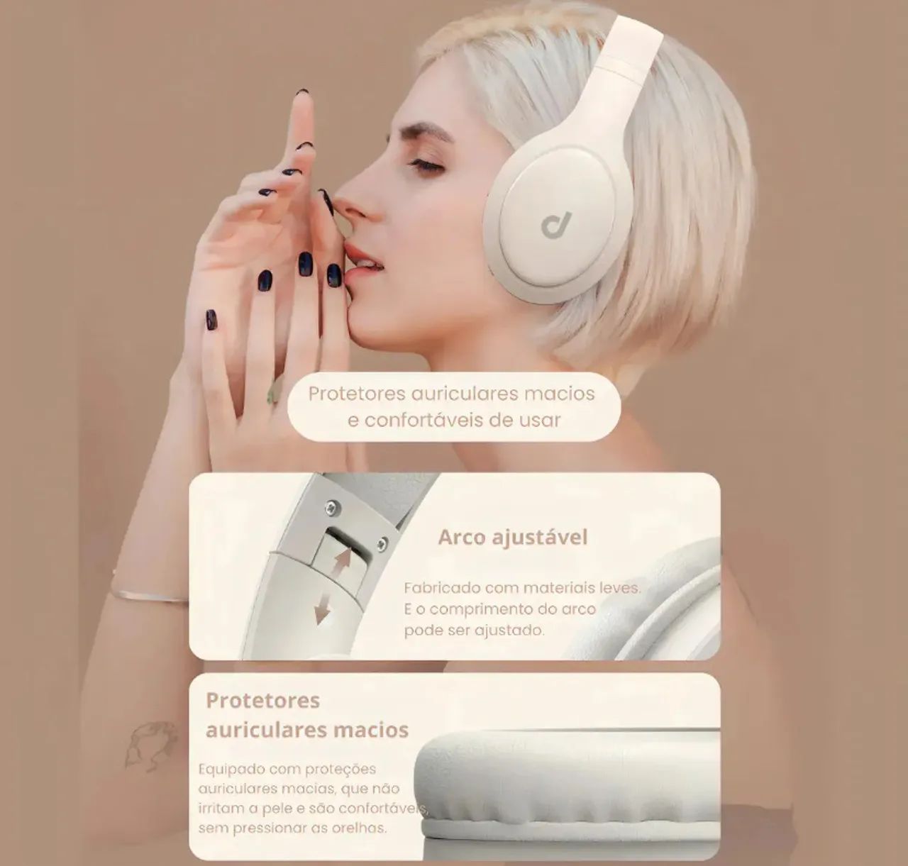 Headphone Bluetooth Dapon H02D Original - 22 Horas de Bateria  - Foto 4