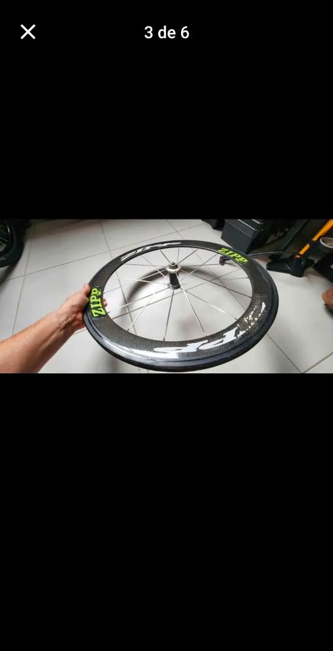 Roda dianteira ZIPP 650c tubular anos 90.